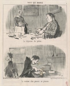 Oběd šéfa šestého úředníka... od Honoré Daumier