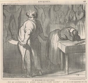 Zoufalství řezníků od Honoré Daumier