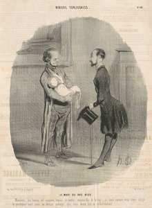Manžel modré punčochy... od Honoré Daumier