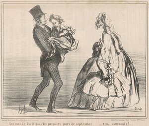 Ulice Paříže v prvních zářijových dnech... od Honoré Daumier