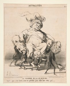 Triumf zákona z 31. května z Actualites od Honoré Daumier