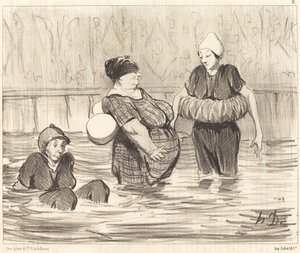 Opatrní koupající se od Honoré Daumier