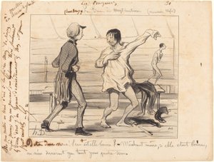 Les Bains na dvacet centimů, nový styl od Honoré Daumier