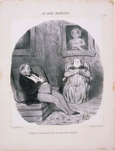 Les Bons Bourgeois- Jak končí ... Manželský rozhovor od Honoré Daumier