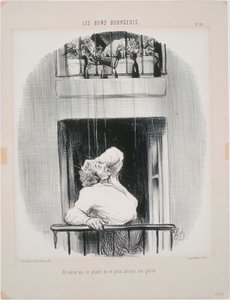 Les Bons Bourgeois: Soused, který si stěžuje na zalévání od Honoré Daumier
