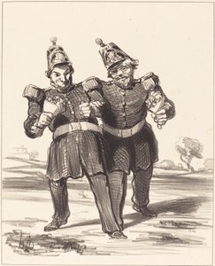 Dva banketáři v radosti od Honoré Daumier