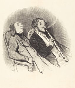 Kuřáci hadchidů od Honoré Daumier