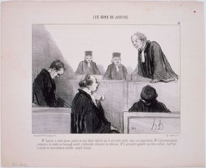 Lid spravedlnosti - pan obhájce prokázal plnou spravedlnost od Honoré Daumier