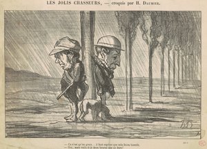 The Pretty Hunters od Honoré Daumier