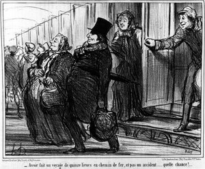 Železnice - od Daumiera, v "" Charivari "" z 20.7.1855. od Honoré Daumier