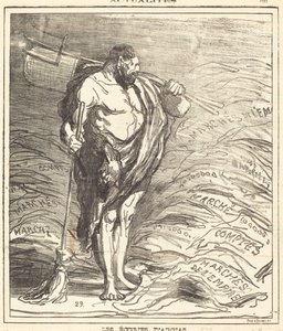 Stáje Augeas od Honoré Daumier