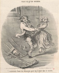 Nevýhodou služebnictva... od Honoré Daumier