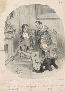 Lolo!...chtěli byste nechat židli na pokoji... od Honoré Daumier