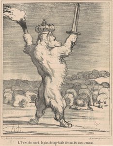 Severní medvěd, nejhnusnější ze všech známých medvědů od Honoré Daumier