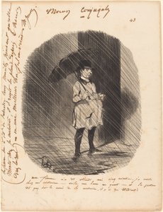 Moje žena mi řekla: počkej na mě pět minut... od Honoré Daumier