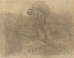 Muž nesoucí pytel od Honoré Daumier