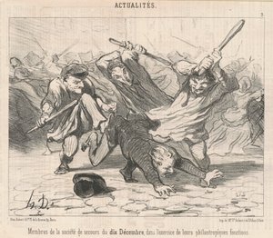 Členové Pomocného sdružení 10. prosince... od Honoré Daumier