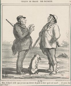Já první, jakmile uvidím zajíce... od Honoré Daumier