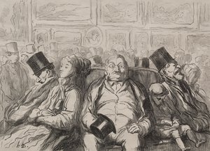 Chvíle odpočinku v salonu Carré od Honoré Daumier