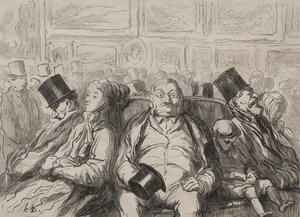 Chvíle odpočinku v salonu Carré. od Honoré Daumier