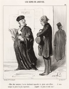Můj drahý pane... nemožné obhájit váš případ od Honoré Daumier