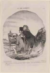 Gentleman kreslí krajinu od Honoré Daumier