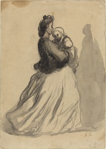 matka a dítě od Honoré Daumier