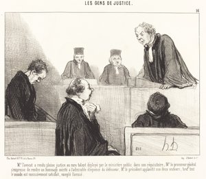 Pan právník udělal plnou spravedlnost... od Honoré Daumier