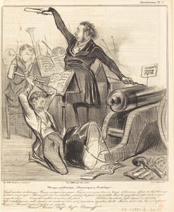 Pyrotechnická, charivarická a ďábelská hudba od Honoré Daumier