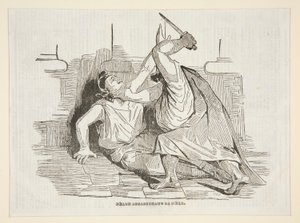 Nero zavraždil svou matku, z Charivari 9. dubna 1834 od Honoré Daumier