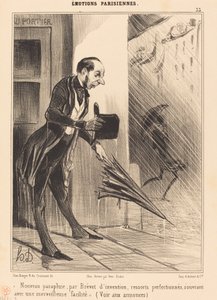 Nový deštník, patent... od Honoré Daumier