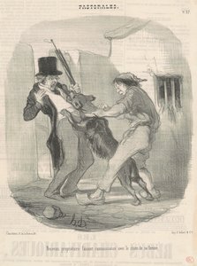 Nový majitel se seznamuje se psem... od Honoré Daumier