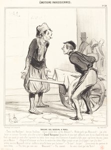 Původ Bedoinů v Paříži od Honoré Daumier