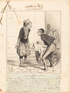Původ Bedoinů v Paříži od Honoré Daumier