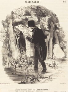 Nebo může vést čtení ústavy! od Honoré Daumier