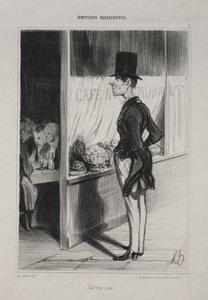 Parisian Emotions, deska 3: I Have Three Sous!, 1839. od Honoré Daumier