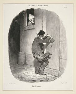 Prochází půlnocí, od nájemníků a vlastníků od Honoré Daumier