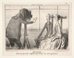 Fotografování. Nový proces používaný k získání půvabných póz z pařížských skic od Honoré Daumier