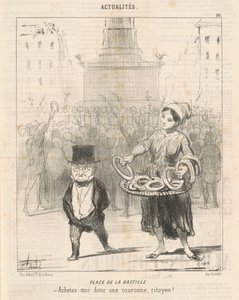 Místo Bastille od Honoré Daumier