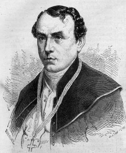 Portrét Sigismund Felix Felinski (1822-1895), arcibiskup varšavský (Polsko). Rytina v ""Le Monde Illustre"" č. 314 z 18. dubna 1863. od Honoré Daumier