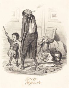 Klasický básník skládající eklogu... od Honoré Daumier
