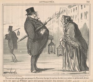 Zásadní opatření, které Pařížané dělají... od Honoré Daumier