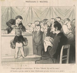 První hlavní cena v matematice, M. Cabuchet od Honoré Daumier
