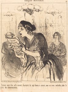 První předmět koncertu pěvecké kavárny... od Honoré Daumier