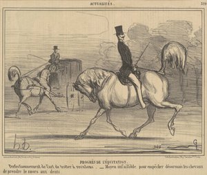 Pokrok v jezdectví od Honoré Daumier