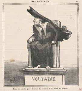 Projekt... Odzbrojit nepřátele... Voltaire od Honoré Daumier