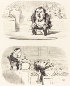 Když na tribunu nastoupí nudný řečník od Honoré Daumier
