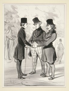 jaké šťastné setkání od Honoré Daumier
