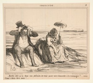 Jaký nápad jsi měla, Adelaide, přijít a projít? od Honoré Daumier