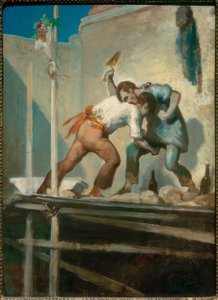 Štípání zedníků od Honoré Daumier